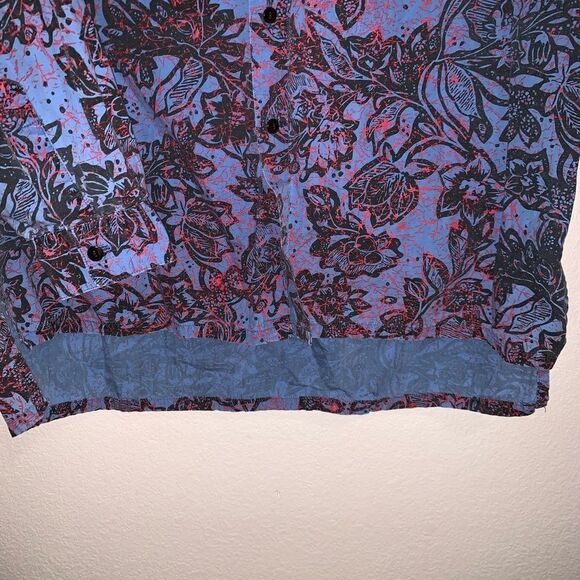 Jag Floral Splatter Button Up Long Sleeve Shirt - Picture 4 of 6